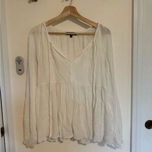 Lulus Flowy White Blouse